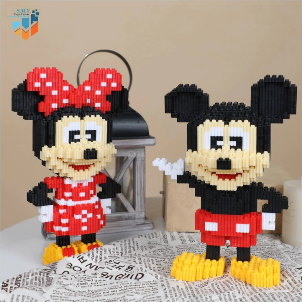 SMY Toystown Brick Nano Block Mickey & Minnies Medium - Anime Figure Bricks Education Nano Block / 3D Flock Toys