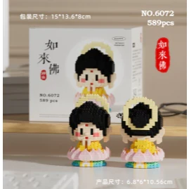 Nano Block Dewa Rezeki Guanyin Budha Smile God Satra Dewa Jodoh Set Gifts and Displays