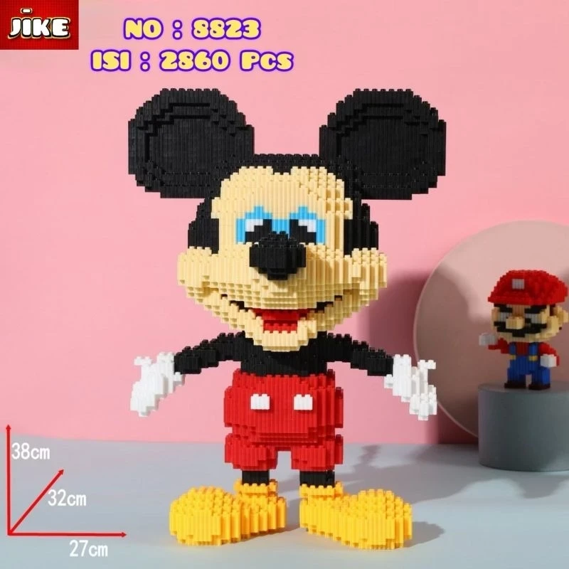 Jike Nano Blocks BIG MICKEY & MINNIE Series, Toy Block Stacking Big Character Mickey & Minnie
