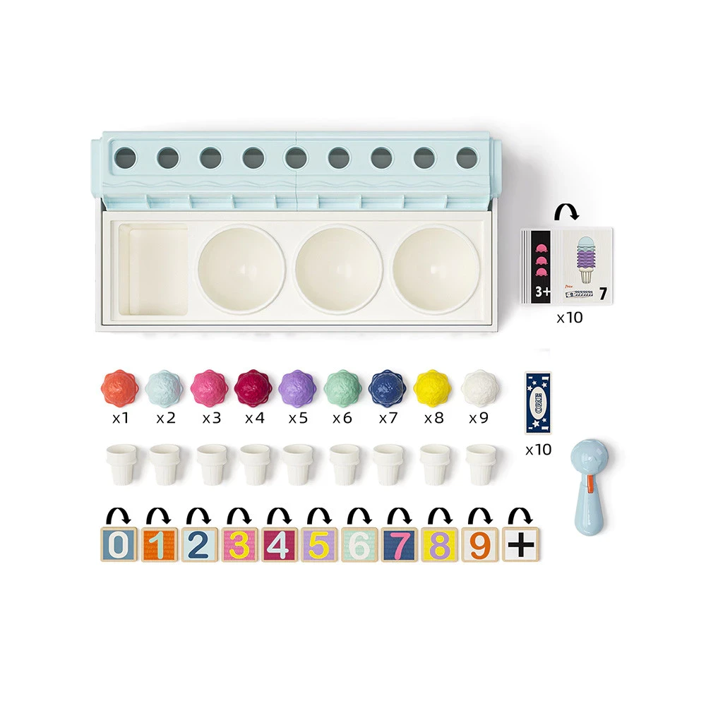 Top Bright Set Learning Box Ice Cream Shop Toy Kids Toy Collection