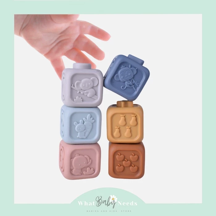 Koala and Bunny Silicone Toy (Silicone Block & Ring Donut) Children's Educational Toy