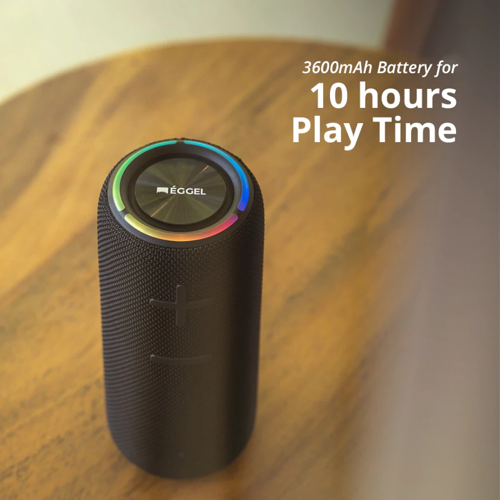Eggel Terra 3S 360 Waterproof Bluetooth Speaker with RGB Lights