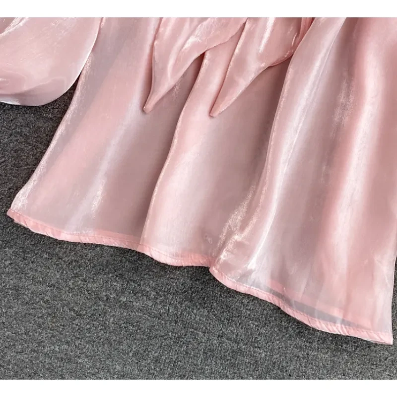 Super Fairy Bow Lace-up Plus Size Top For Women's