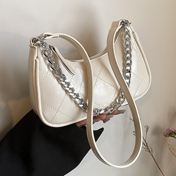 Diamond Embroidery Thread Silver Crossbody Popular Shoulder Underarm Bag