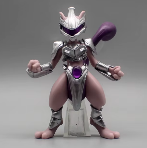 11cm Pokemon Mewtwo In Steel Armor Anime Action Figure Model Gk Statue Collection Desktop Decoration Ornament Cute Toys Boy Gift