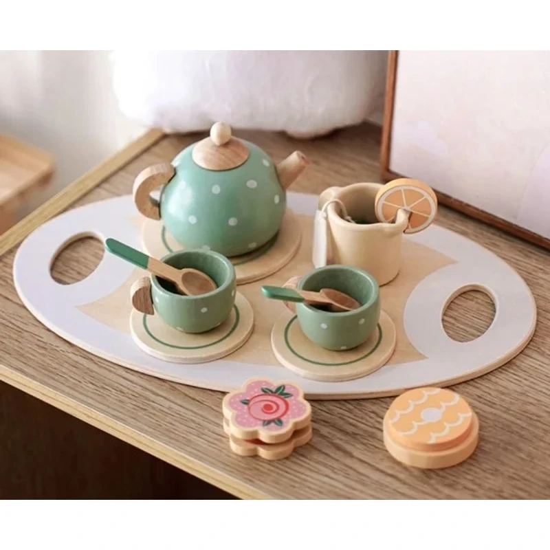 Kabi Kids Toy Wooden Tea Set