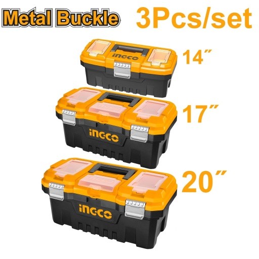 3Pcs Plastic Tool Boxes Set