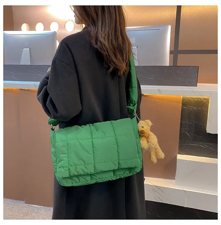 Oxford Cloth Shoulder Retro Diamond Quilted Women's Cross-body Bag