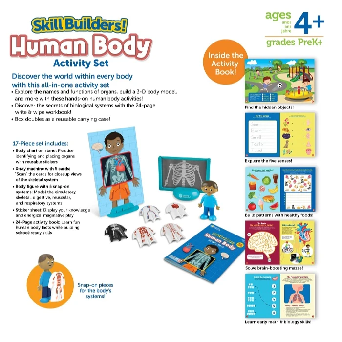 Learning Resources Skill Builders! Human Body Activity Set