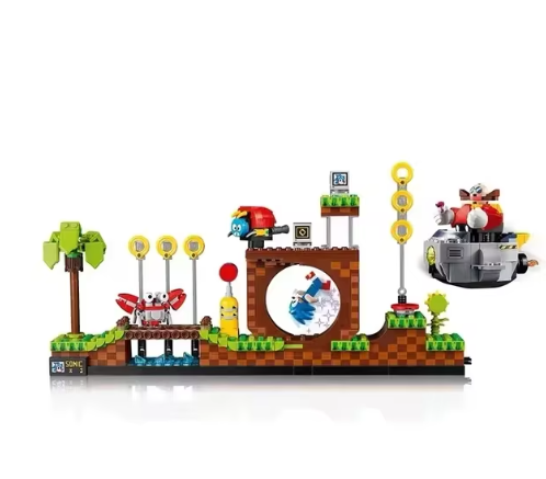 New Ideas Compatible 21331 1125pcs Pop Game Green Hill Zone Model Building Set Block Bricks Kits Toys For Children Boy Gift