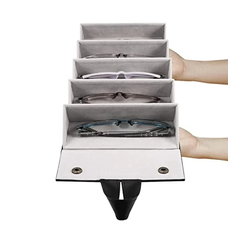 Pixiqa 5 Slot Travel Sunglasses Storage box