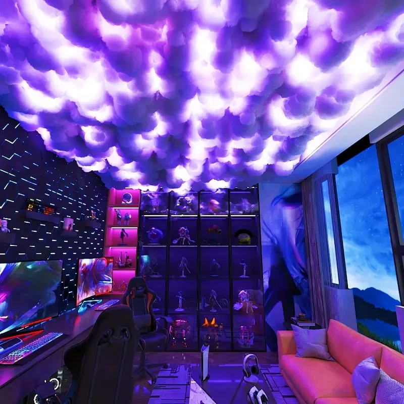 RGB LED Cloud Light Kit with Music Sync, Multicolor Changing Strip Lights