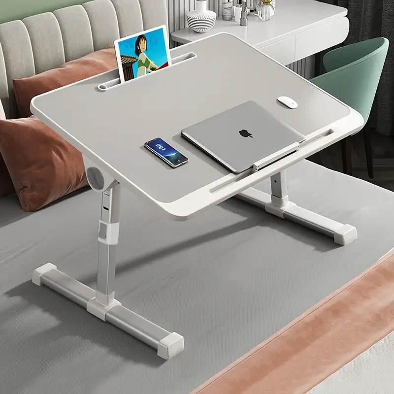 1PC Adjustable Laptop Bed Table 60x40cm With Heights 29-42cm And Angles Foldable Design