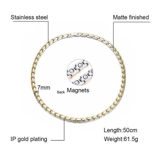 Titanium Steel Stainless Steel Magnet Necklace Hip Hop Jewelry