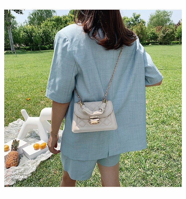 Summer New Fashion Chain Messenger Net Red Ladies Rhombus Small Square Bag