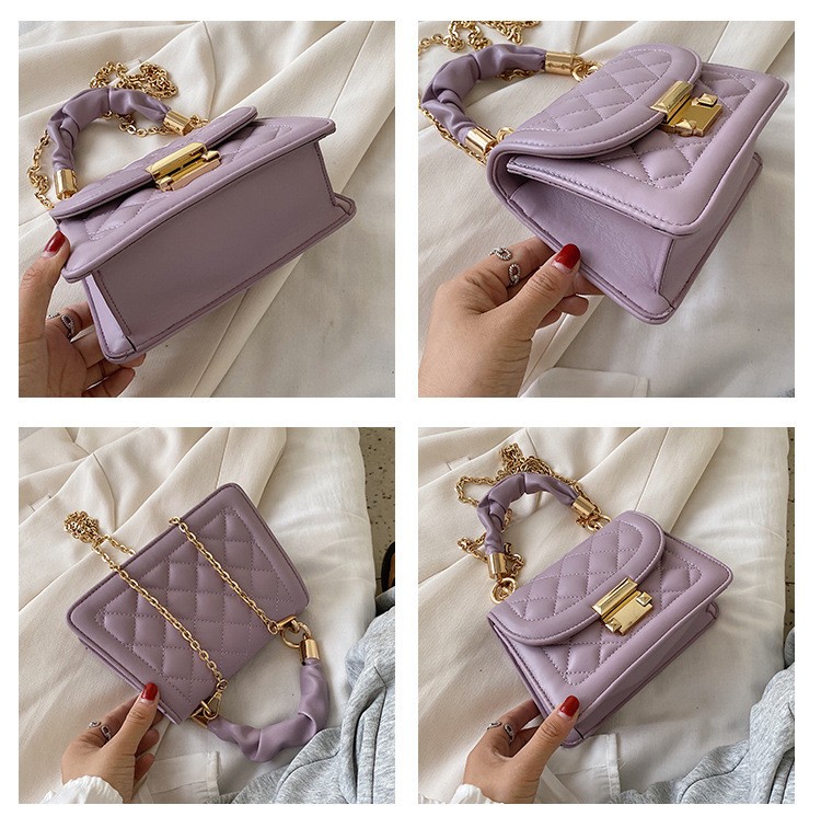 Summer New Fashion Chain Messenger Net Red Ladies Rhombus Small Square Bag