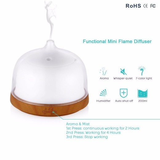 Bedside lamp for air humidifier