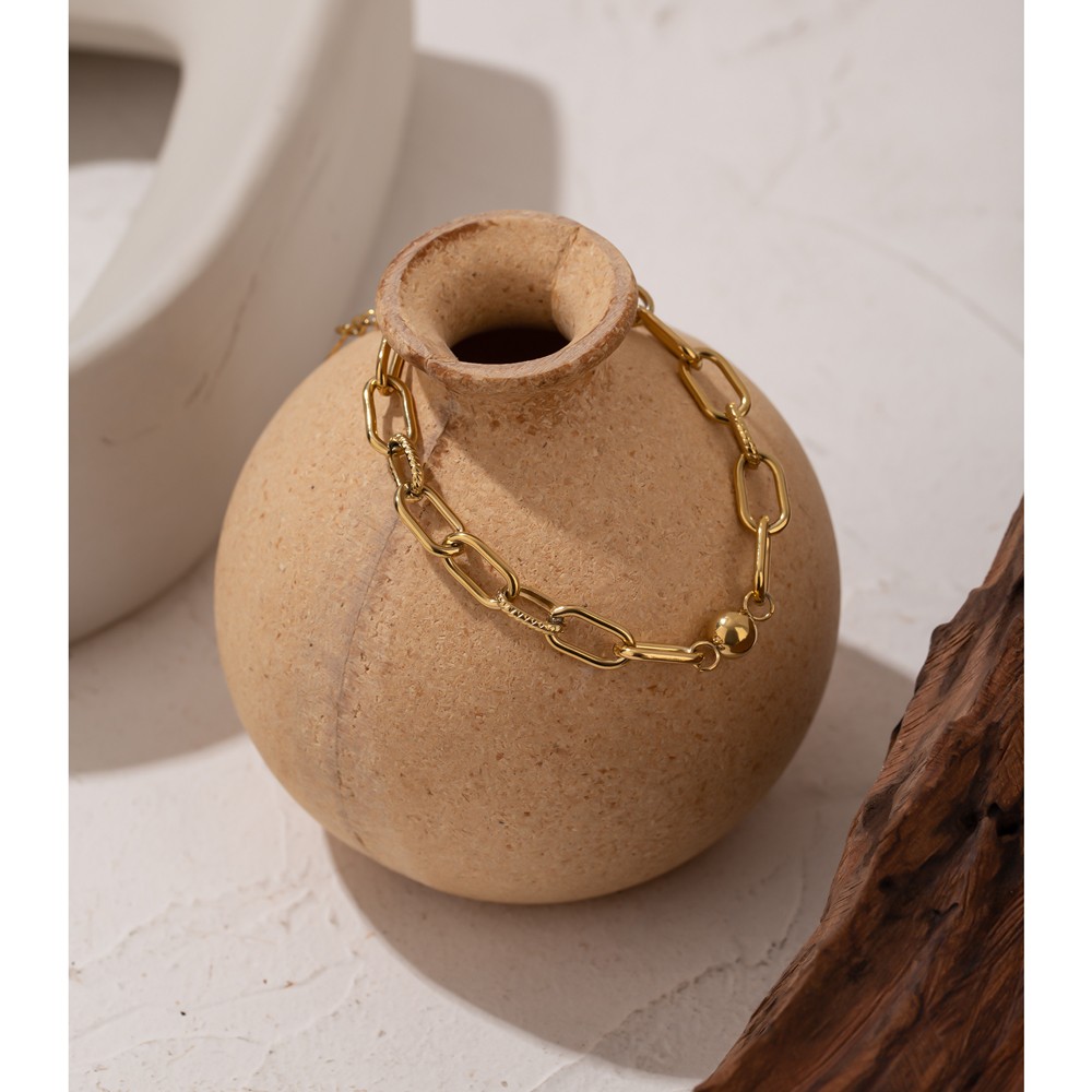 Yhpup New Stainless Steel Golden Bracelet