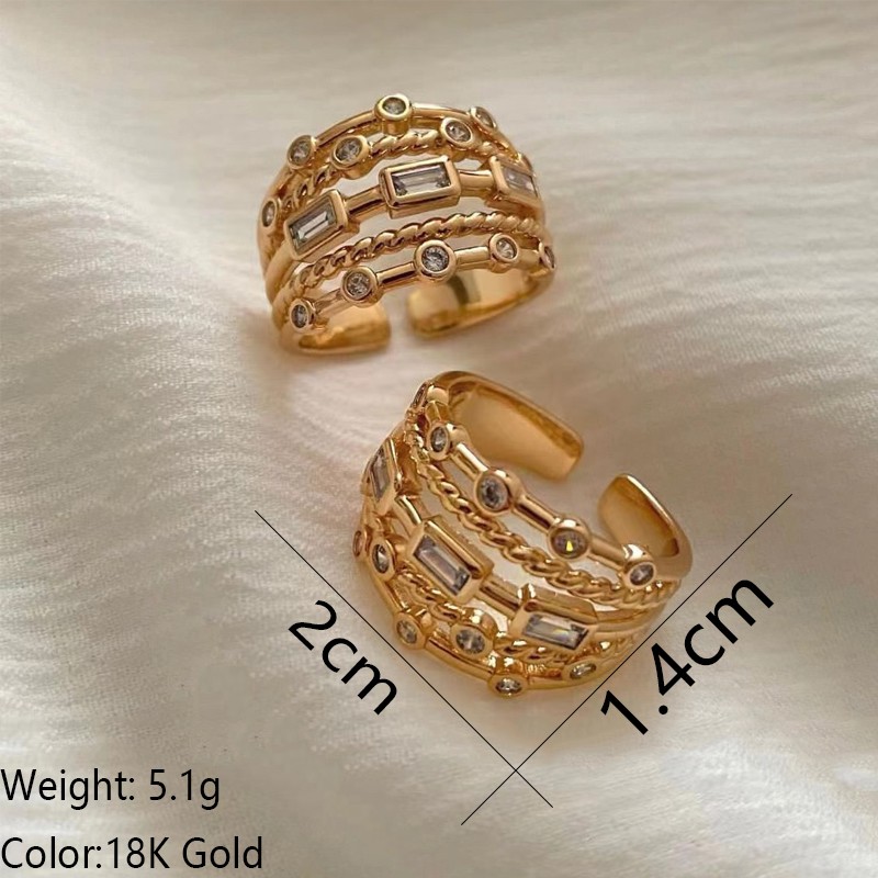 Stainless Steel 18K Gold Plated Sun Ring