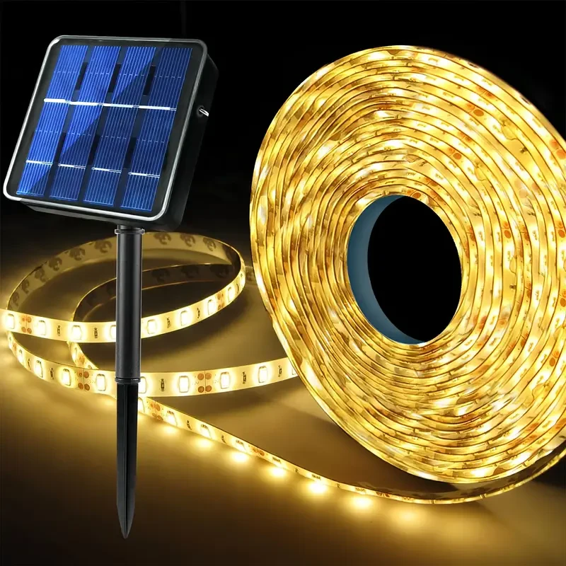 Solar Strip Lights with Remote - Waterproof, 300 LEDs