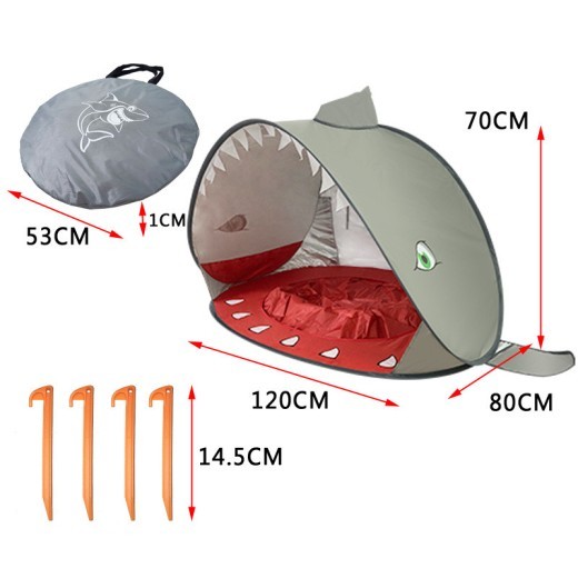 Children Babies Beach Tents Shade Bule