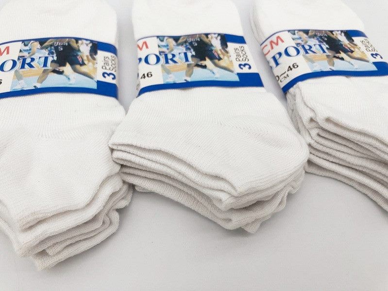WHOLESALE - (60 Pairs) Sports Socks Thin Ankle Socks - WHITE - M7-11/ W8-12