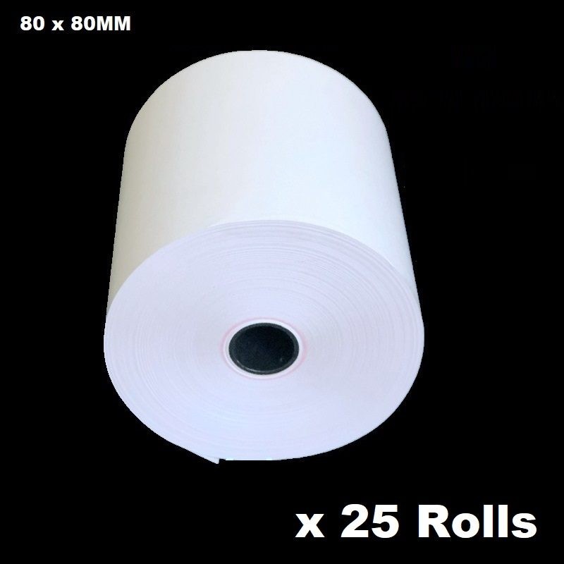 (25 Rolls) 80X80MM Thermal Receipt Paper Rolls for POS receipt printers