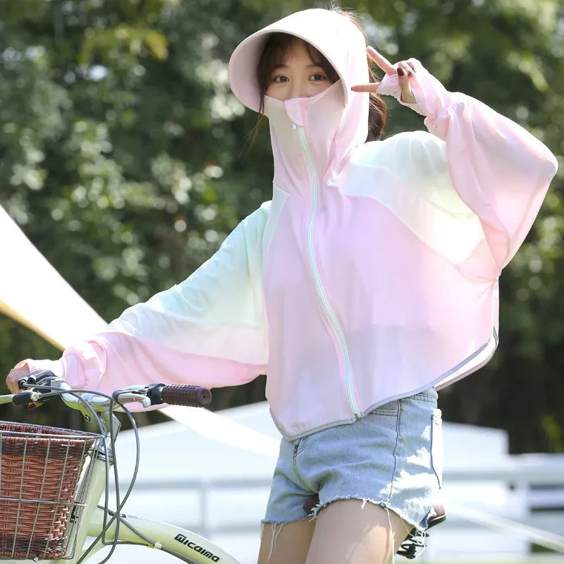 Ladies Outdoor Cycling Cape Sun Protection Clothing