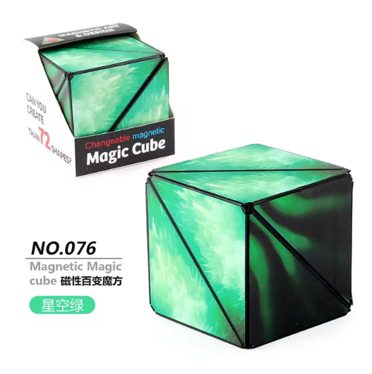 Variety Geometric Changeable Magnetic Magic Cube Anti Stress 3D Hand Flip Puzzle Cube Kids Stress Reliever Fidget Toy
