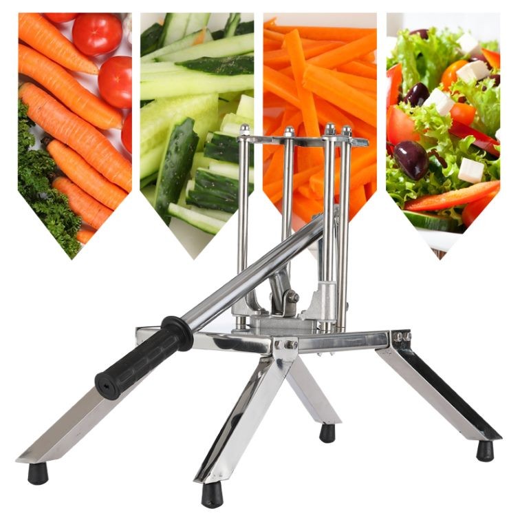 Alloy Vertical French Fries/Chips Vegetable/Fruit Strip Maker with 4 Blades
