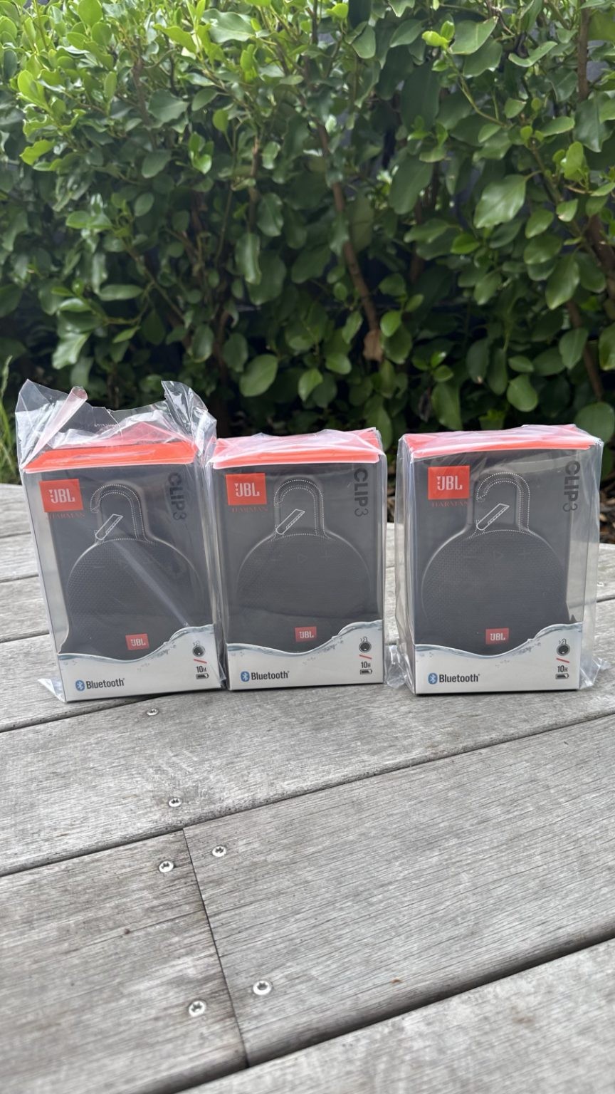 JBL CLIP3 PORTABLE SPEAKER - BLACK (3PCS)