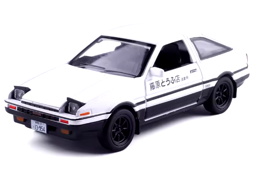 1/32 INITIAL D AE86 Alloy Car Model Diecast Toy Vehicles 4 Doors Opened Car Model Miniature Model With Light Toys For Children