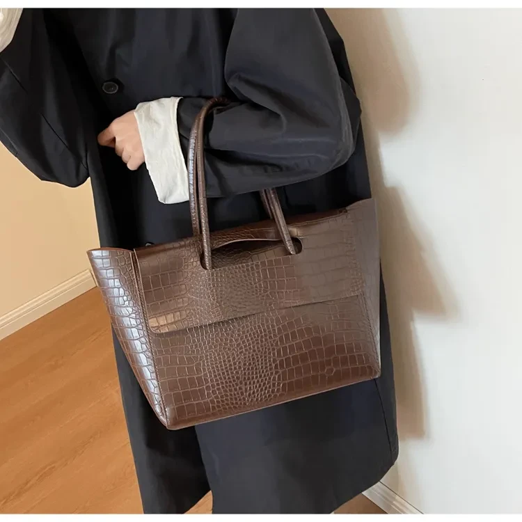 New Stone Pattern Large Capacity Handbag