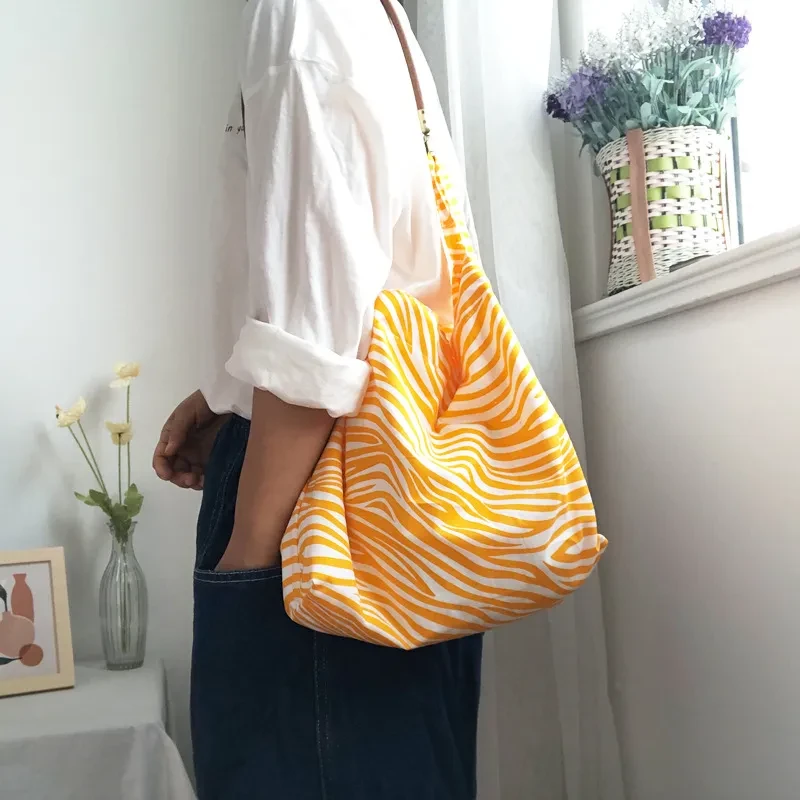 Retro Yellow Zebra Pattern Bag