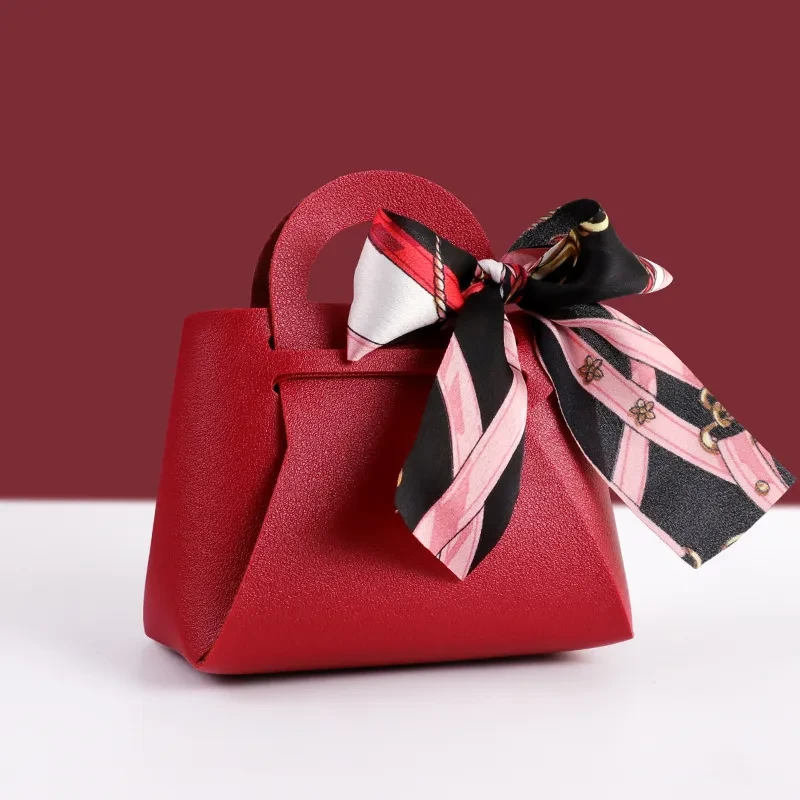 Modern Minimalist Leather Candy Box With Ribbon