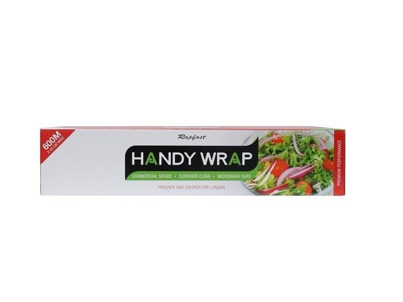Handy Wrap 600MX35CM Wrapping Film Box & Slide Cutter Catering Film Cling Wrap