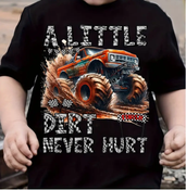 Boys T-shirt (Little bit of dirt) Size 7