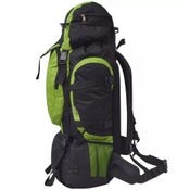 Vida XL Hiking Backpack XXL 75 L Black and Green