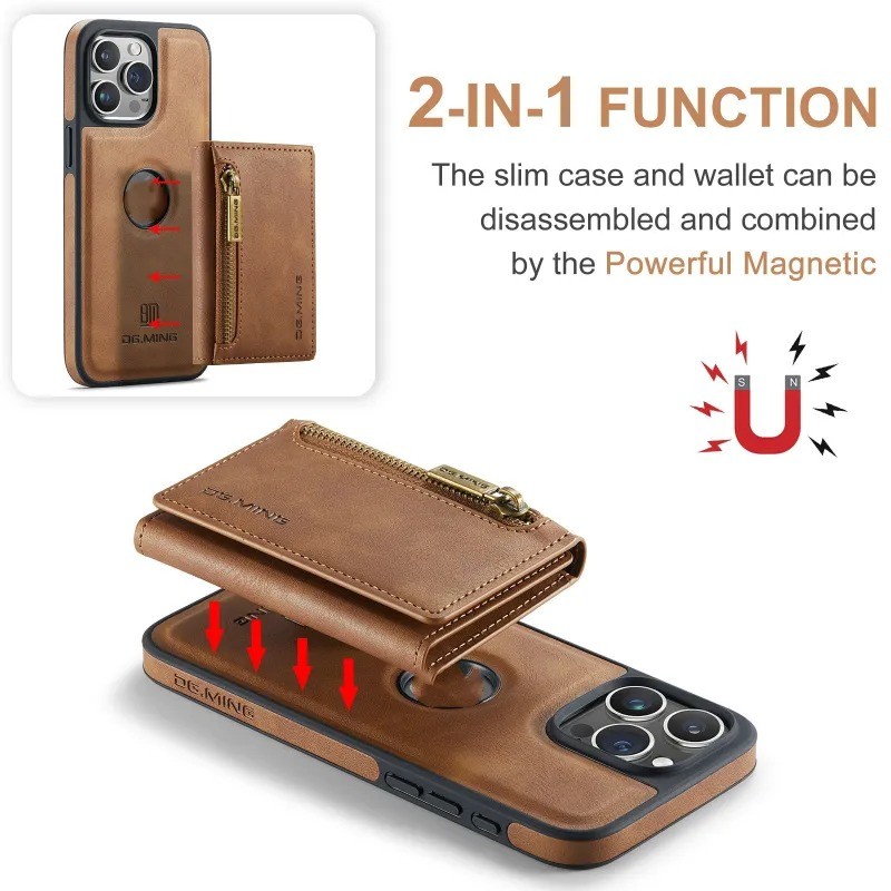 Magnetic Wireless Charger Phone Case with Card Holder