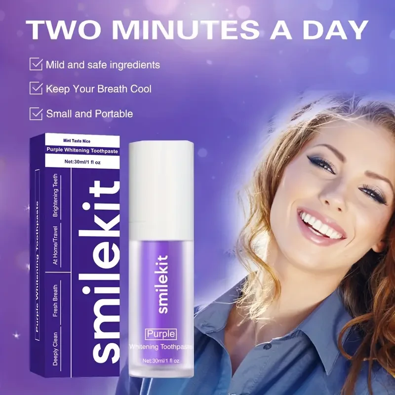 Minty Fresh Purple Whitening Toothpaste - Deep Clean, Gentle on Gums