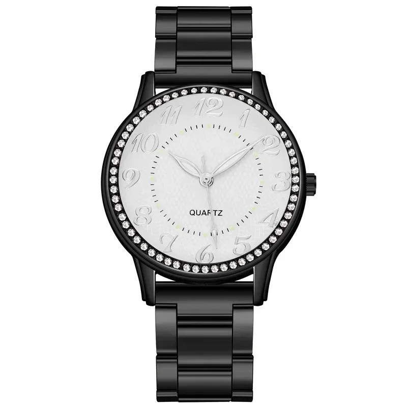 Simple Rhinestone Steel Band Watch