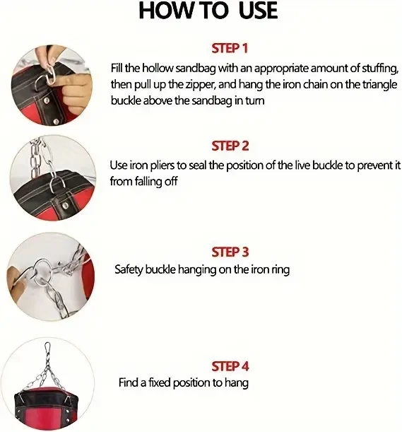 Sanda Hanging Hollow Oxford Cloth Boxing Sandbag, Taekwondo Training Fitness Equipment