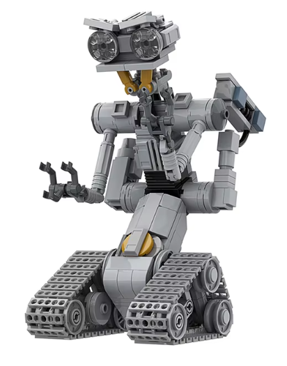 MOC Movie Shorted-Circuits Military Emotional Robot Building Block Set for Astroed Robots Johnnyed 5 Model Brick Toy KIds Gift