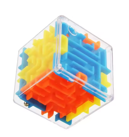 3D Maze Magic Cube Six-sided Transparent Puzzle Speed Cube Rolling Ball Magic Cubes Maze Toys For Children Stress Reliever Toys