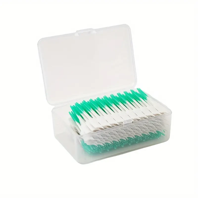 Interdental Brushes In Compact Box, Soft Silicone Flexi-Tip Gum Interdental Cleaners