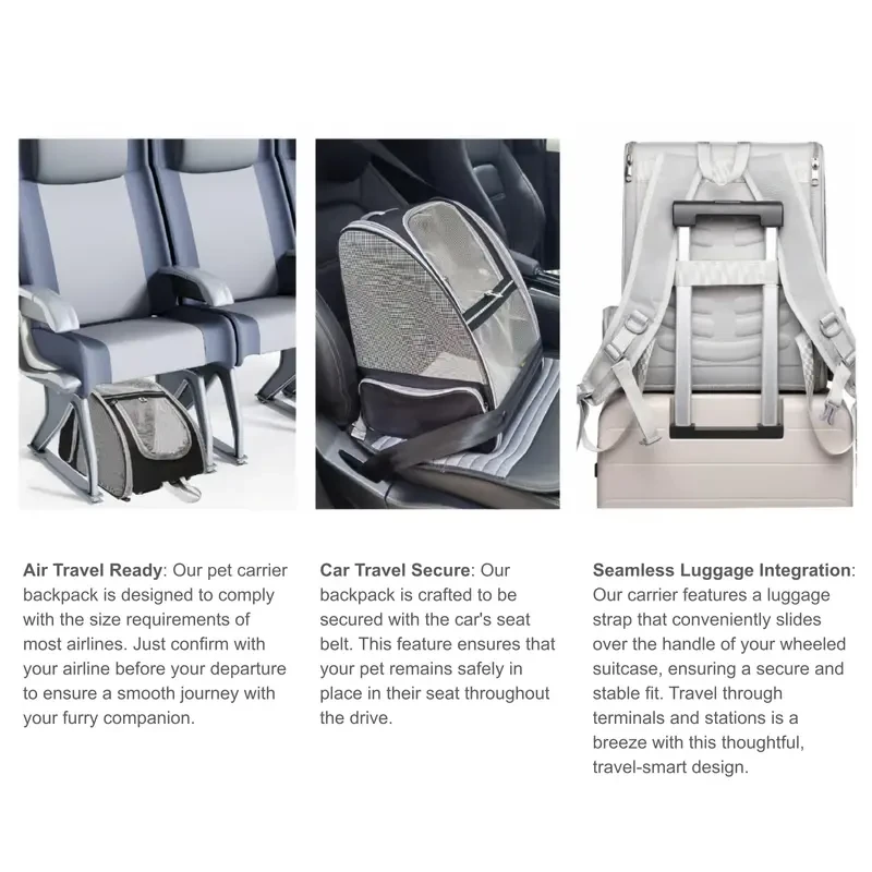 Pet Traveler Backpack - Carrier for Cats and Dogs