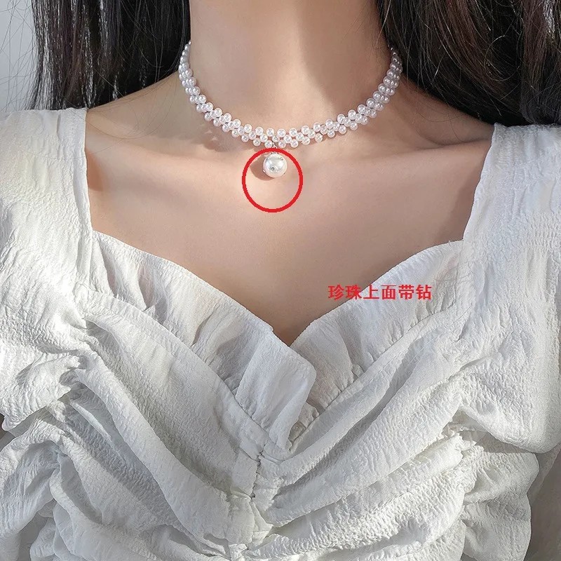 Pearl Woven Choker Necklace