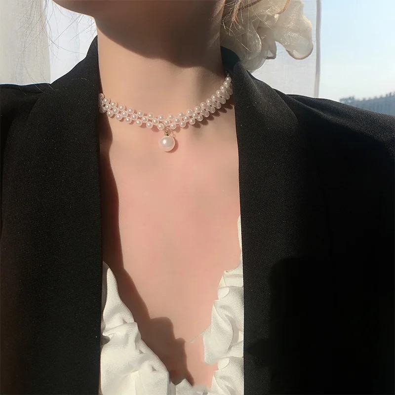 Pearl Woven Choker Necklace