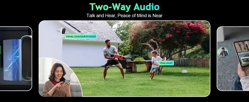 Wireless Security Camera, 2K Video Resolutions