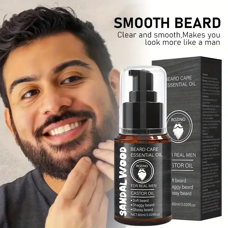 Sandalwood Beard Care Combo Set, Fresh And Scented, Light And Not Greasy, Deeply Moisturizing, And Quickly Absorbed